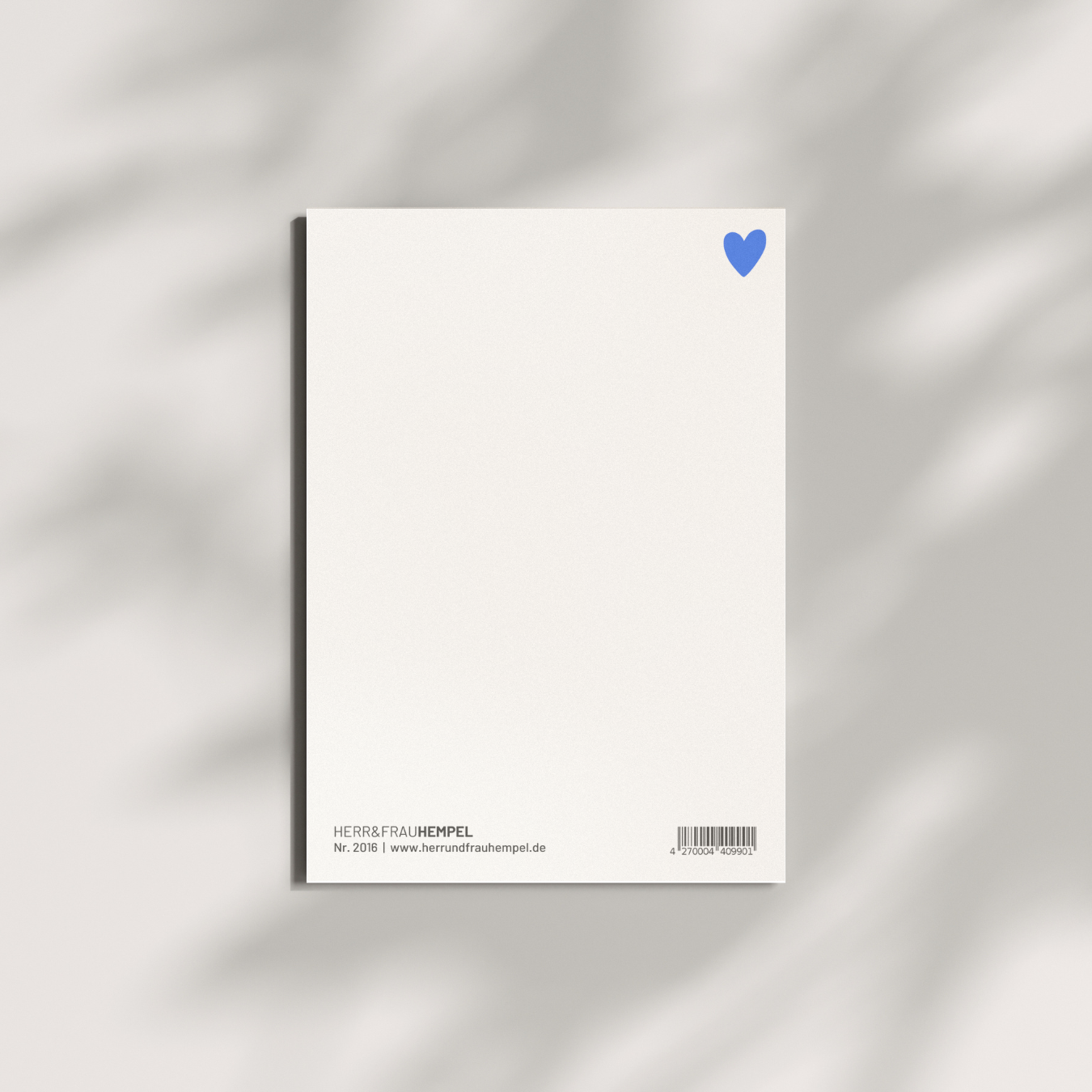 Kommt bald wieder! Postkarte - LIEBE blau-rosa