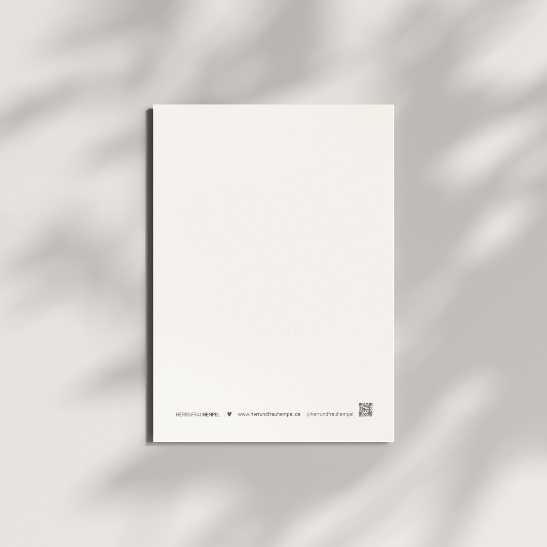 Postkarte - frisch verliebt frisch verheiratet