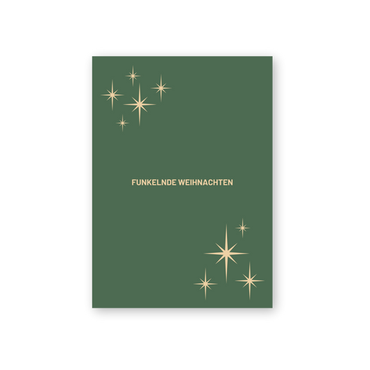 Postkarte - funkelnde Weihnachten