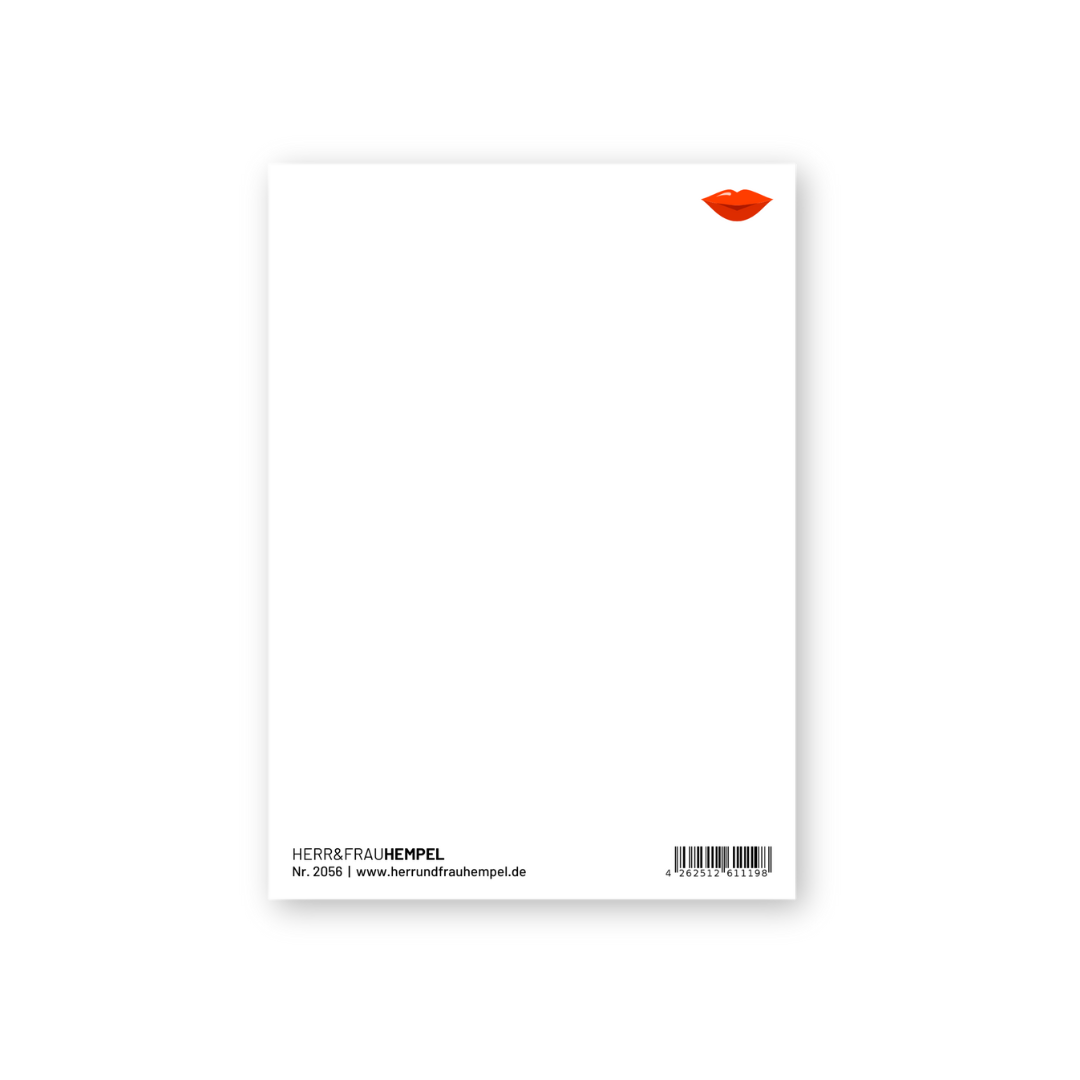Postkarte - KÜSSEN ERWÜNSCHT