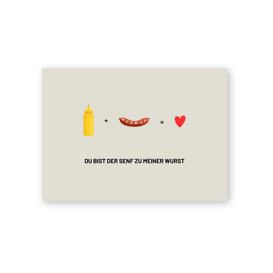 Postkarte - Senf zu meiner Wurst