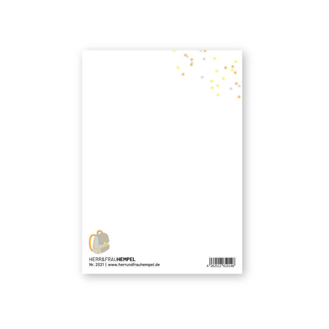 Postkarte - Endlich Schulkind