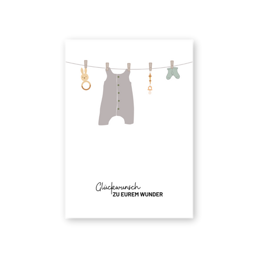 Postkarte - Glückwunsch zu eurem Wunder