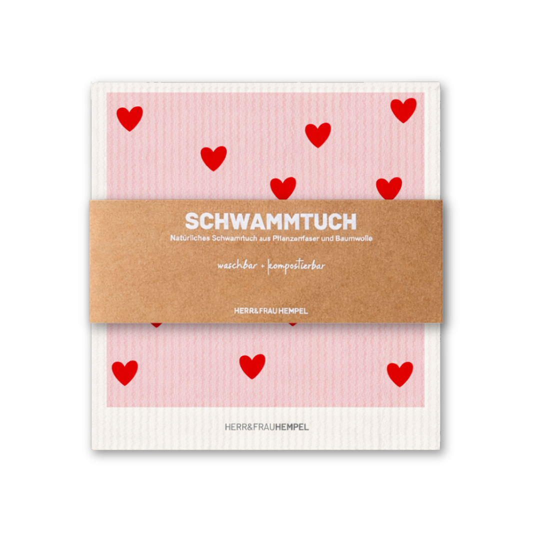 Schwammtuch Herzen