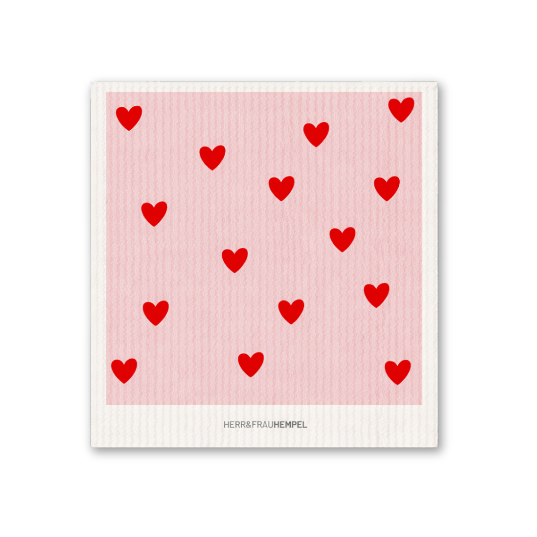 Sponge cloth hearts