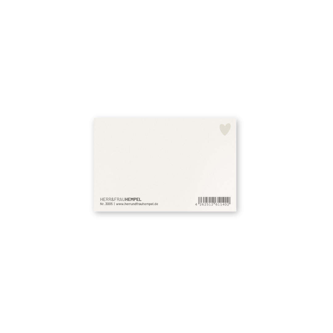 Mini Postkarte - Herz