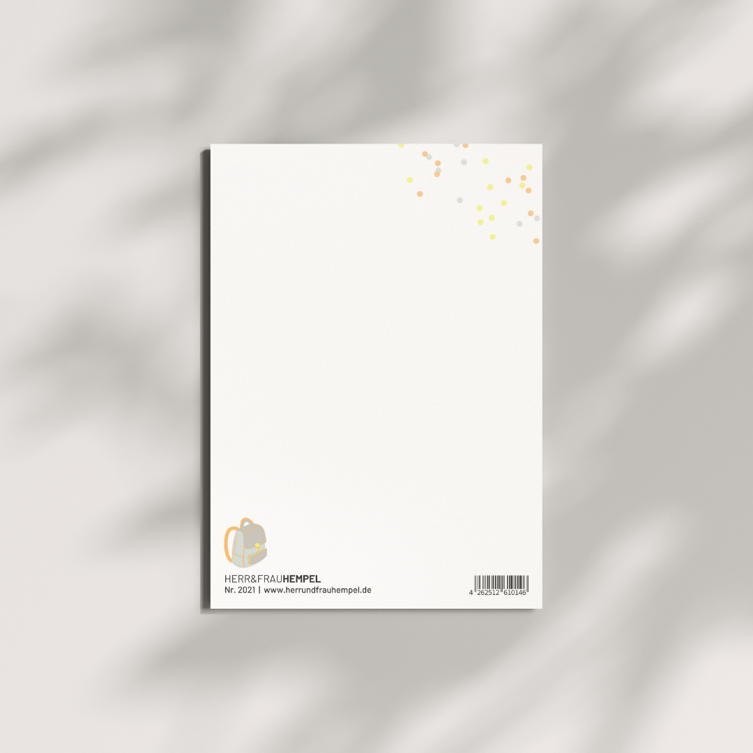 Postkarte - Endlich Schulkind