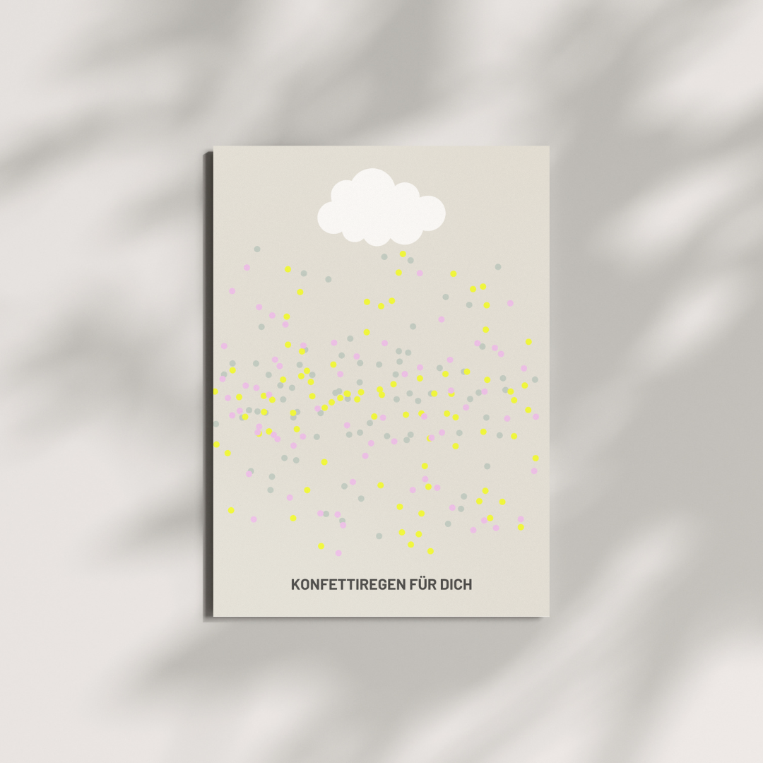 Postkarte - KONFETTIREGEN FÜR DICH
