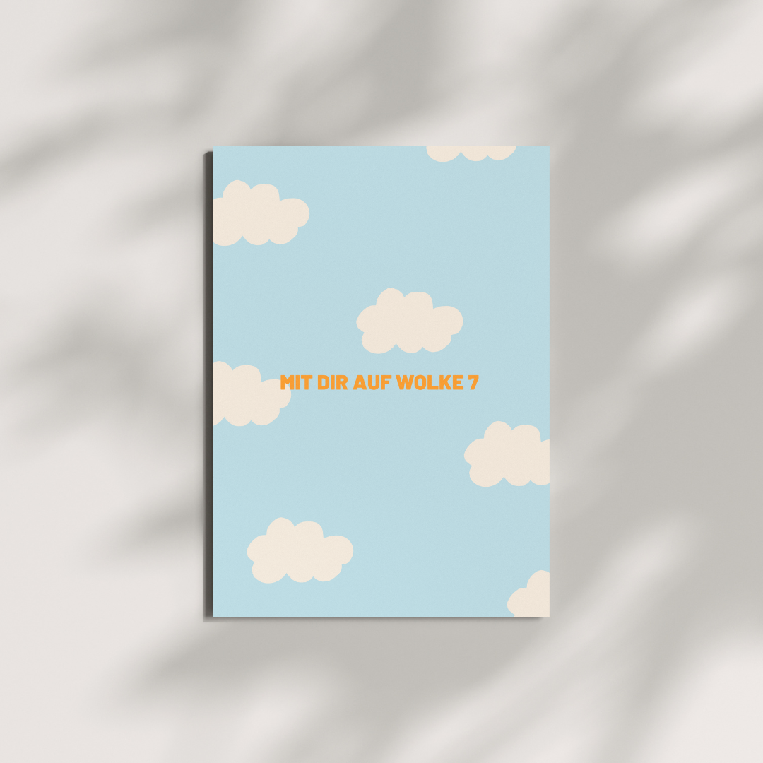 Postkarte - WOLKE 7