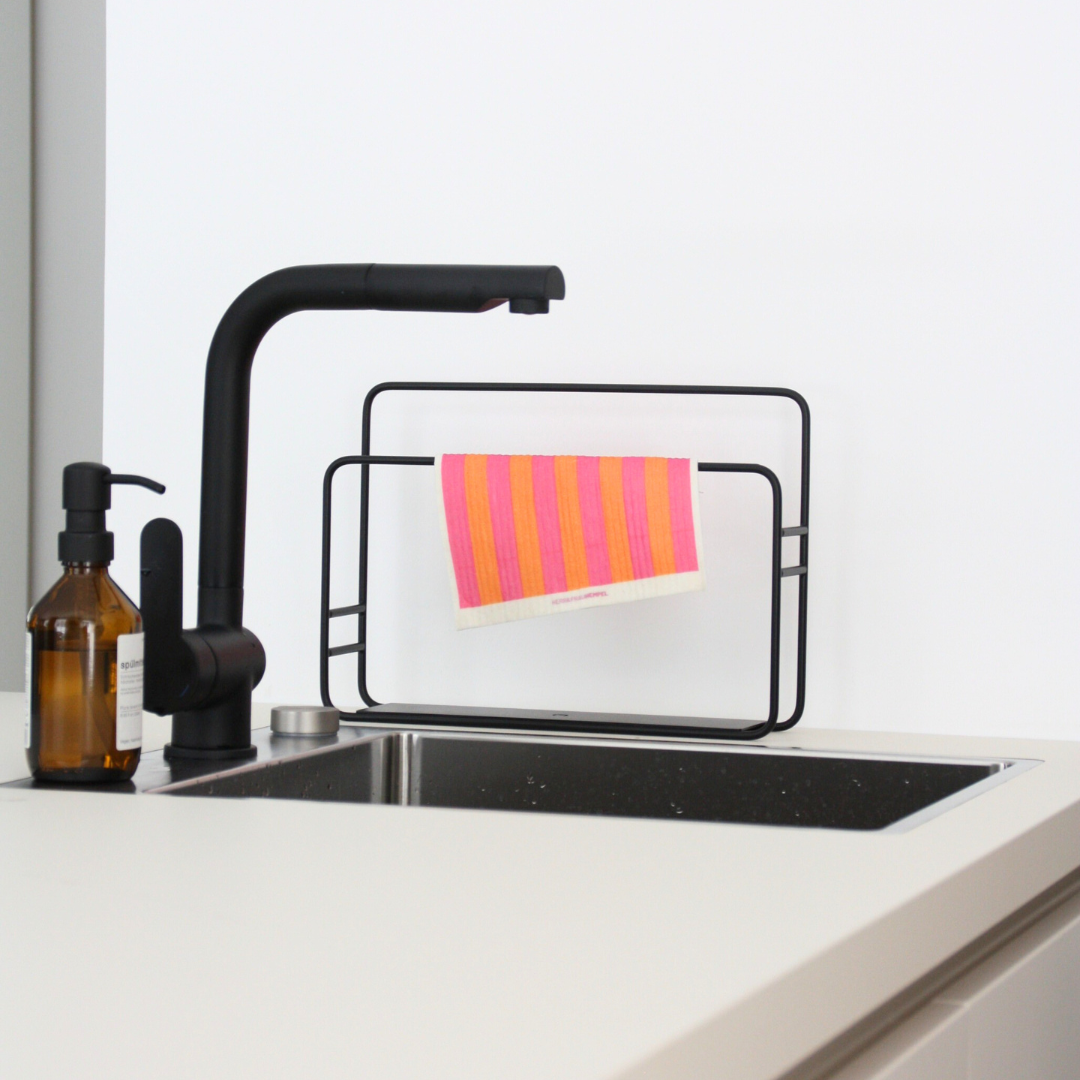 Schwammtuch Streifen pink-orange