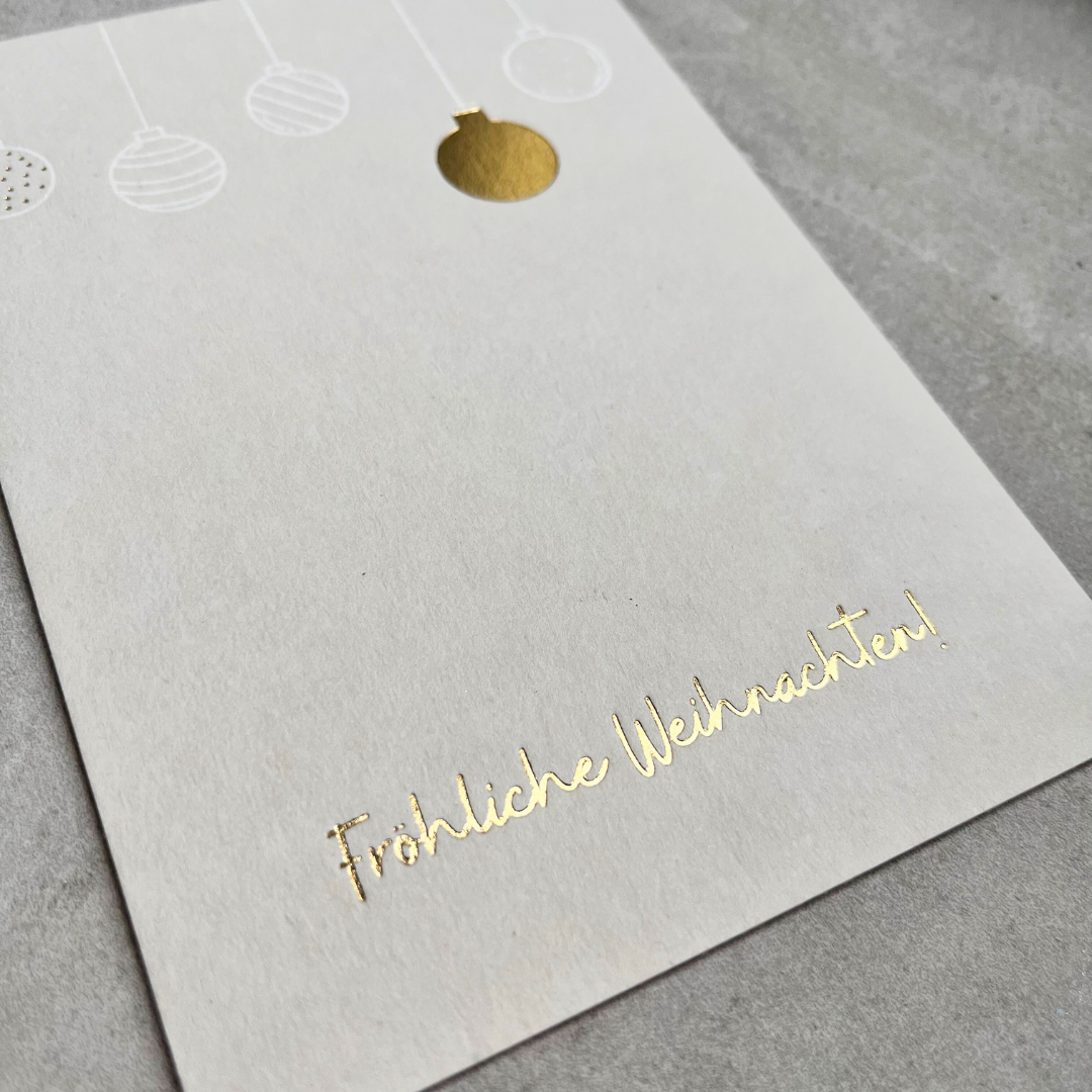 Postkarte - Weihnachtskugeln