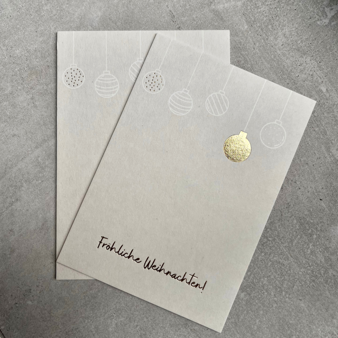 Postkarte - Weihnachtskugeln