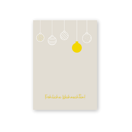 Postkarte - Weihnachtskugeln