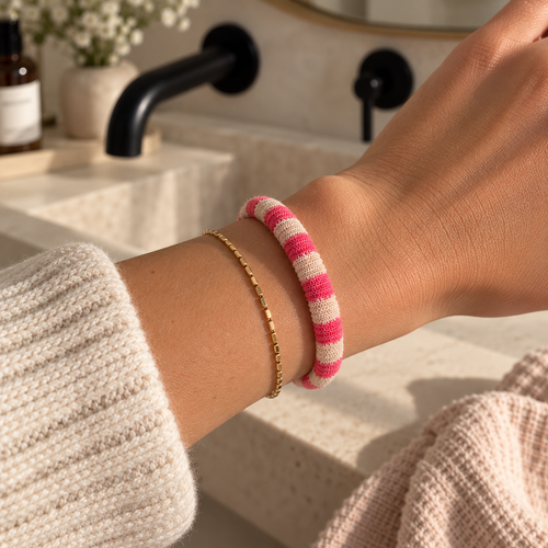 Haargummi ELLI | beige - pink