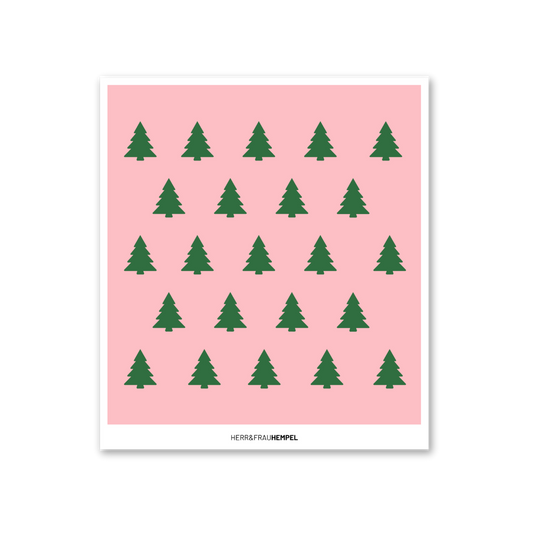 Schwammtuch Tannenbäume