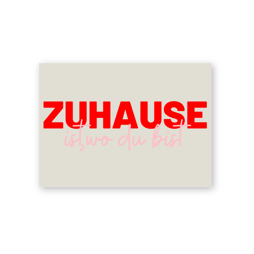 Postkarte - ZUHAUSE