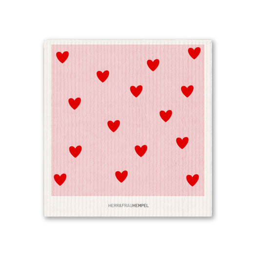 Schwammtuch Herzen