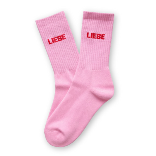 SOCKEN - LIEBE rosa - rot