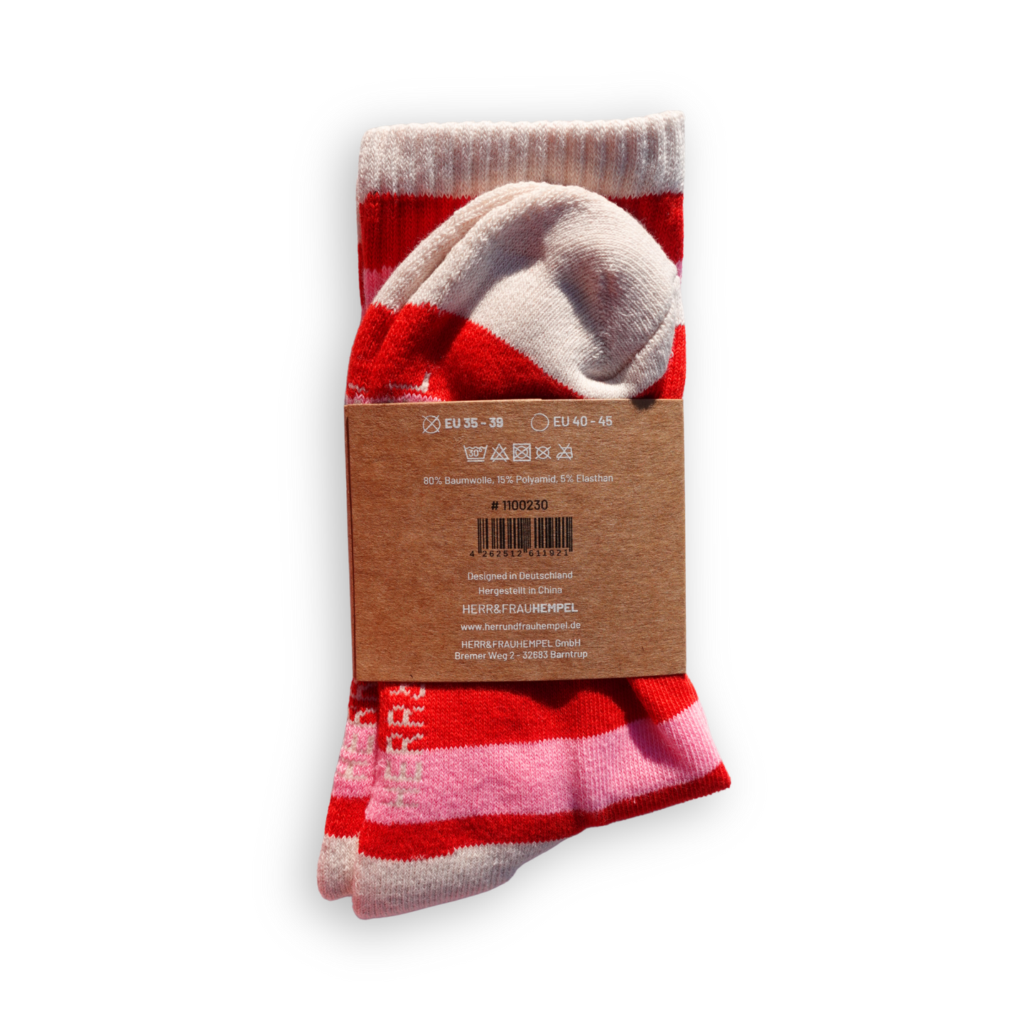 SOCKEN - Streifen rosa - rot