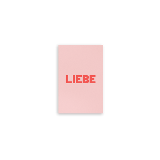 Mini postcard - LOVE pink-red