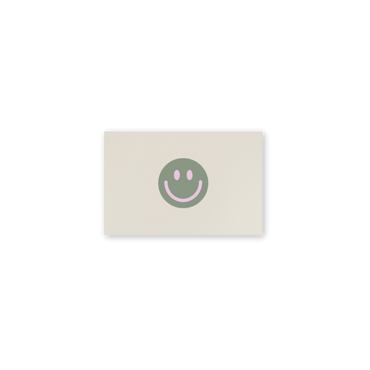 Mini postcard - Smiley olive-lilac