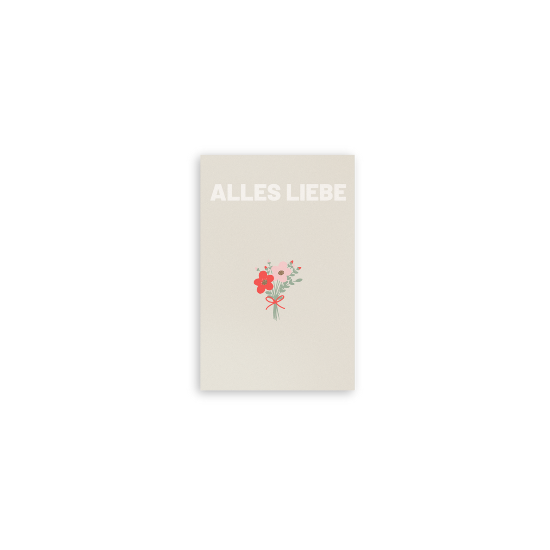 Mini-Postkarte - ALLES LIEBE