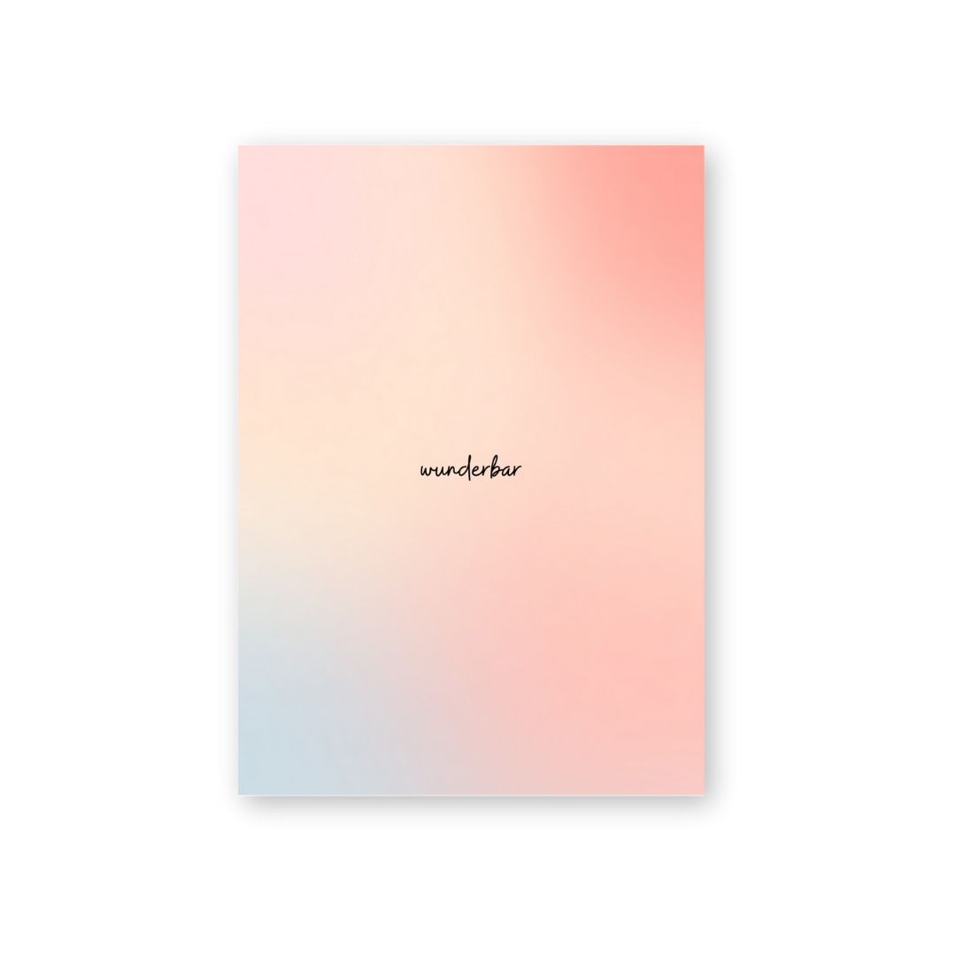 Postkarte - wunderbar