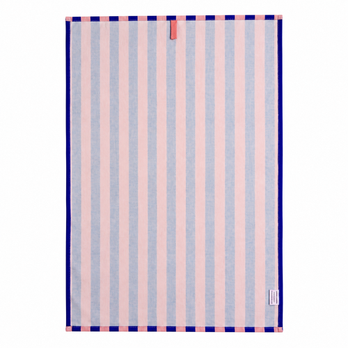 Geschirrhandtuch Streifen blau-rosa