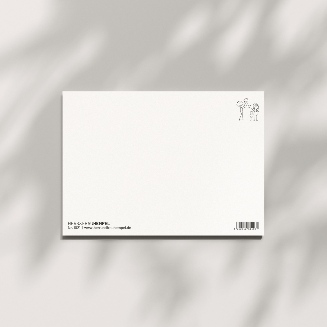 Postkarte - FOUR IS A TEAM