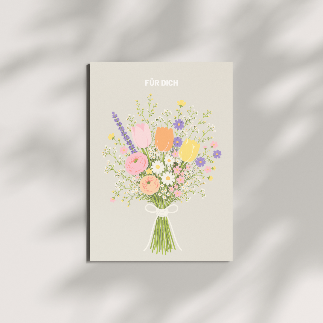 Postkarte - Blumenstrauß