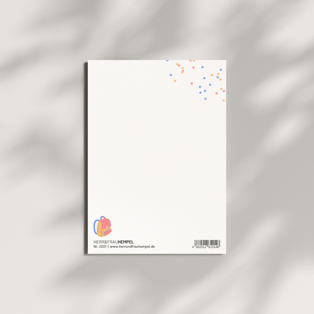 Postkarte - Endlich Schulkind