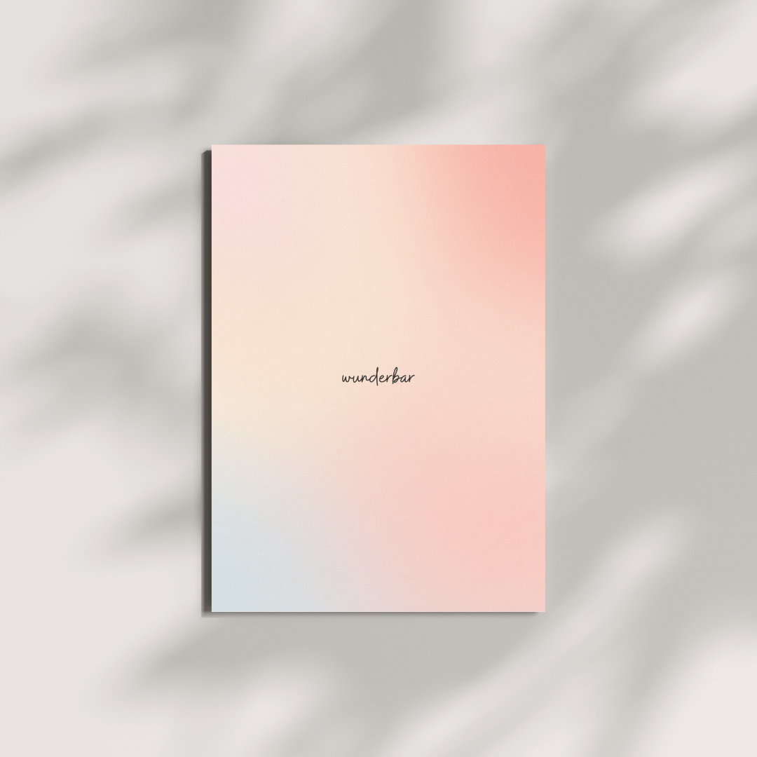 Postkarte - wunderbar