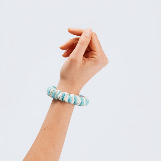 Haargummi - SISI beige - türkis