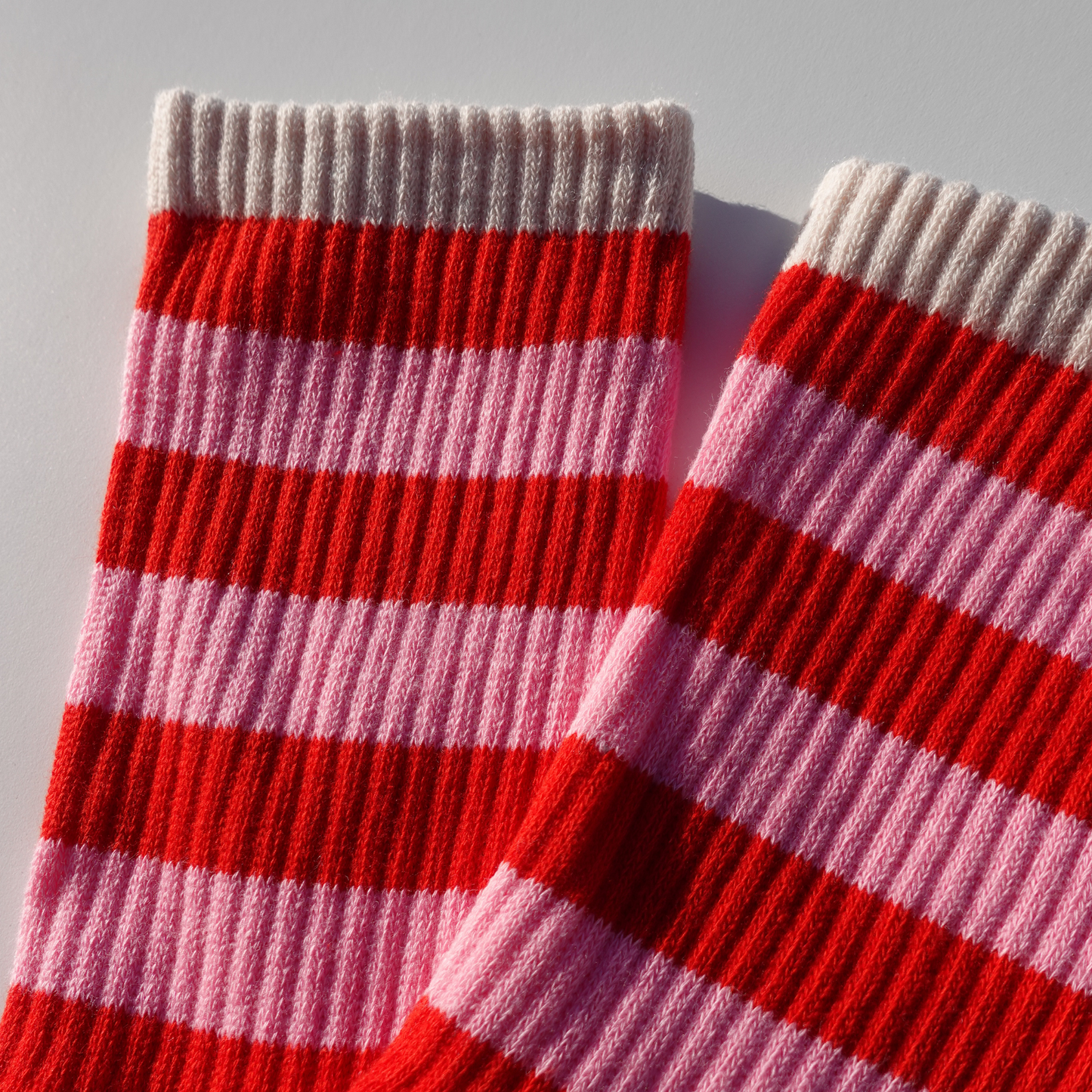 SOCKEN - Streifen rosa - rot